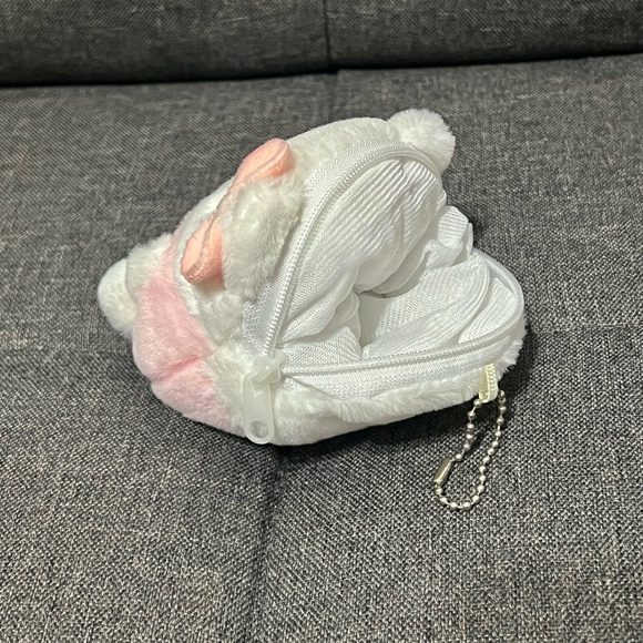 Hello Kitty Fluffy Coin Bag Kawaii Mini With Chain and Zipper Sanrio - Picture 4 of 4